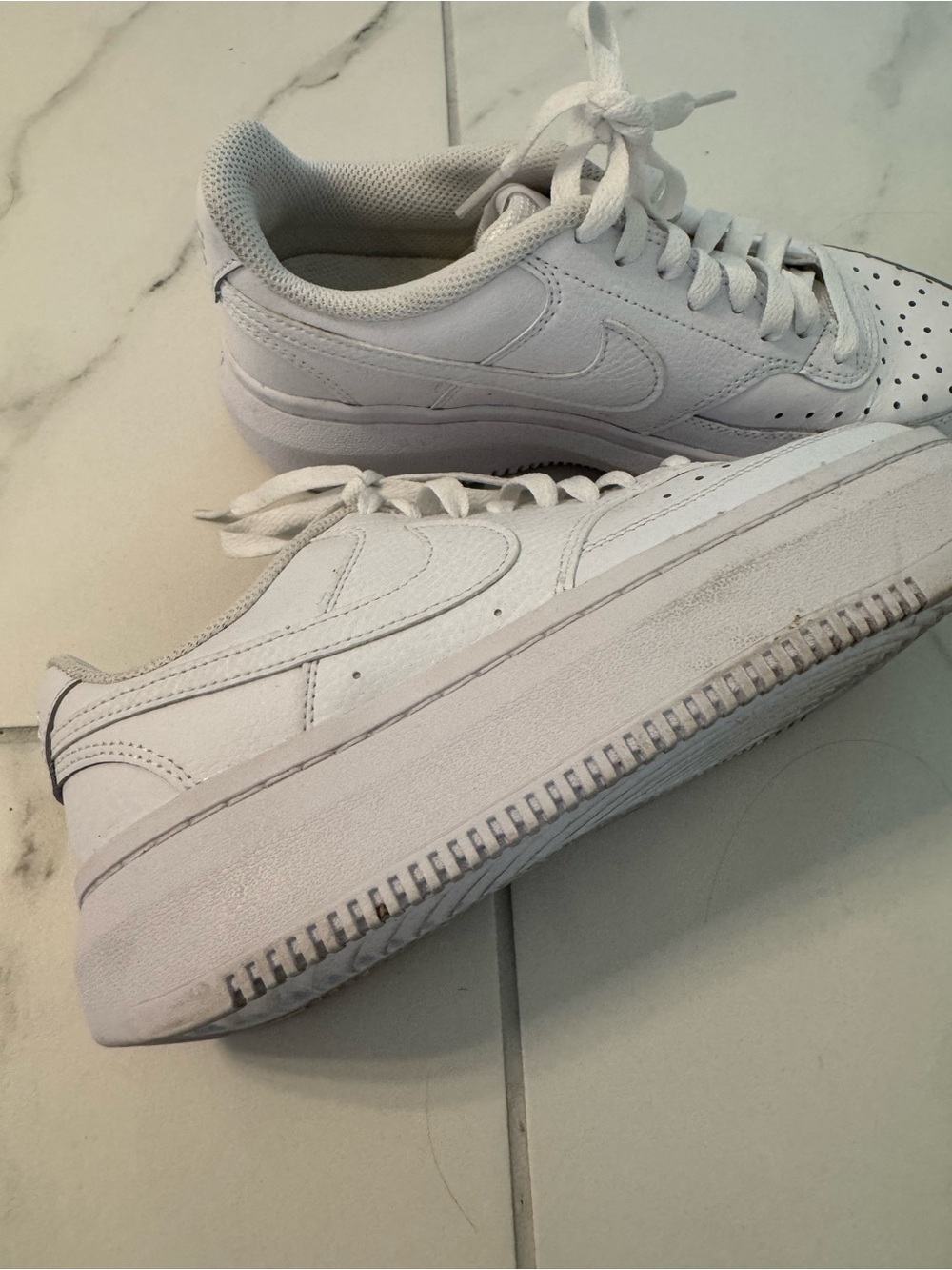 Nike Women’s White Low-Top Platform Sneakers - Picture 3 of 7